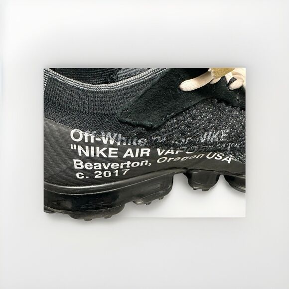 Off White x Nike Air VaporMax "The Ten" Black 2017 Virgil Abloh AA3831-001 SZ 10 - Picture 11 of 16